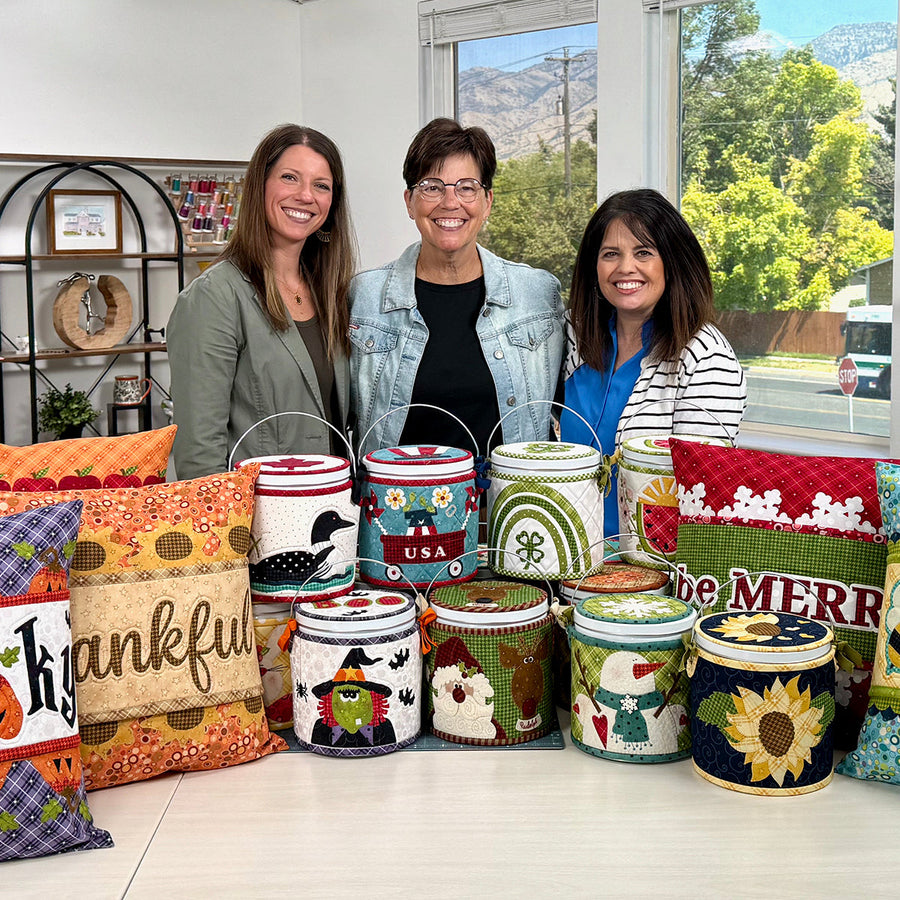 3 Things Live: Caboodle Canisters Reveal with My Girlfriends Quilt Shoppe