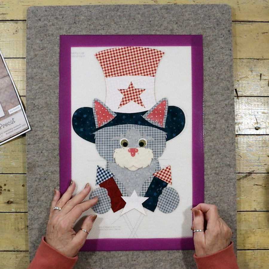 Tabby Hat on a Cat Applique Tutorial
