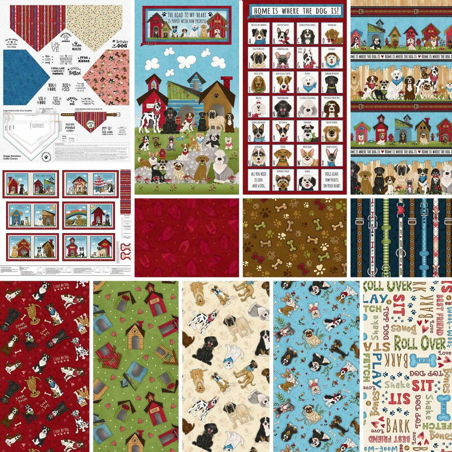 Home Is Where the Dog Is II Fabric
