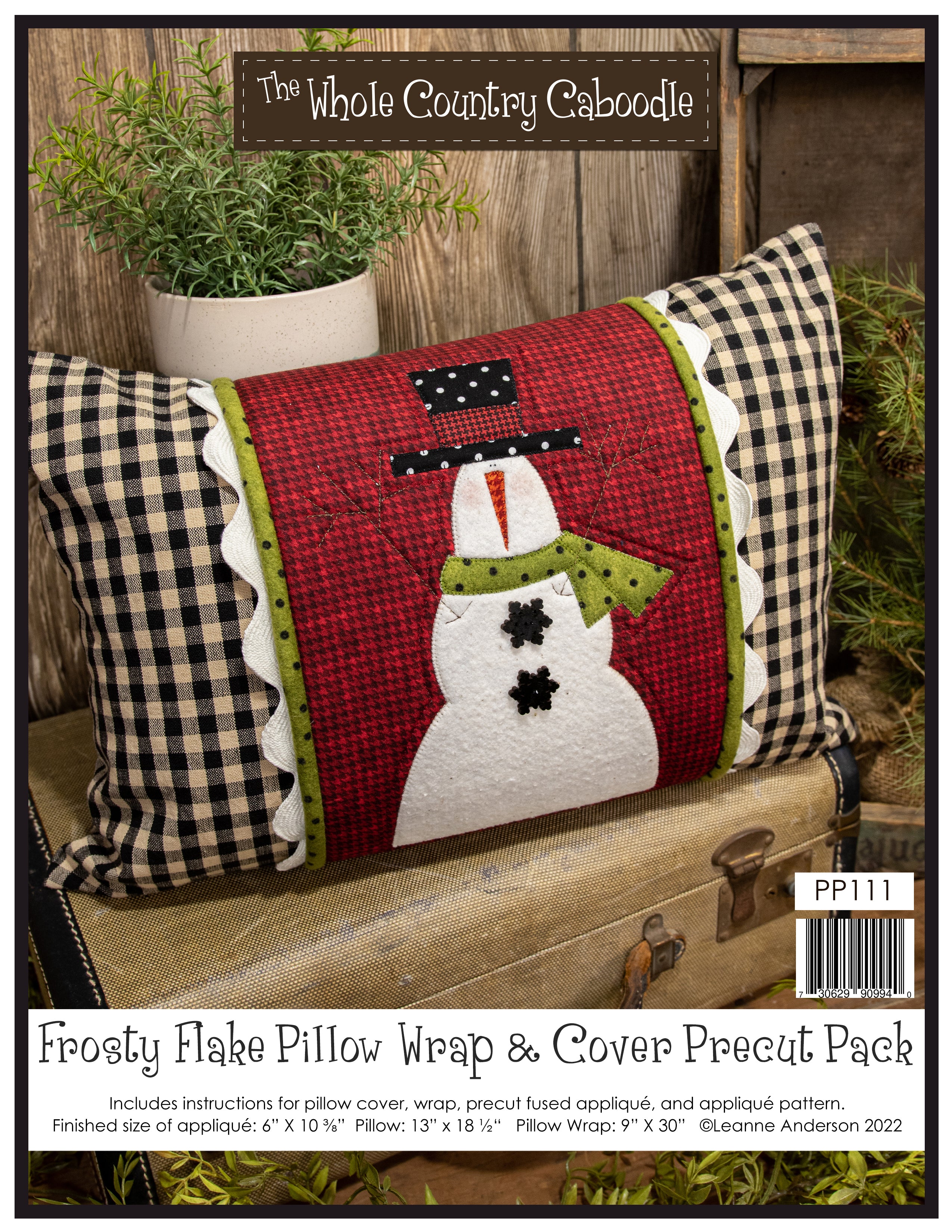 Frosty Flake Pillow Wrap & Cover Pattern