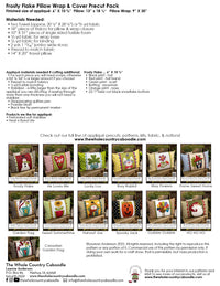 Frosty Flake Pillow Wrap & Cover Pattern
