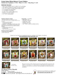 Frosty Flake Pillow Wrap & Cover Pattern