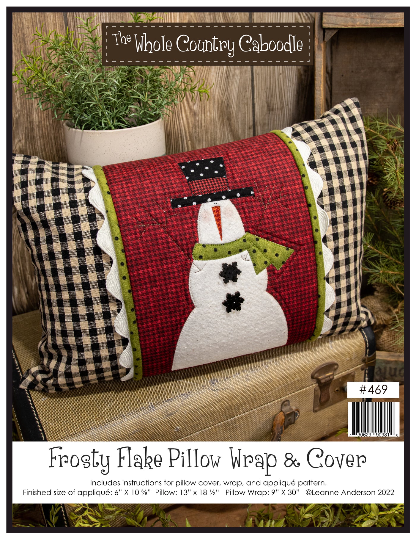 Frosty Flake Pillow Wrap & Cover Pattern
