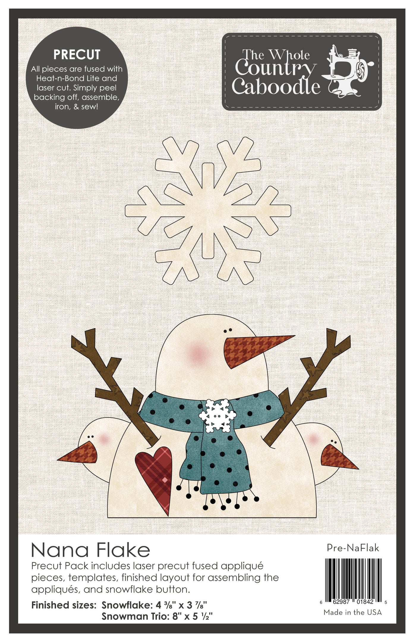 Nana Flake Precut Fused Applique Pack