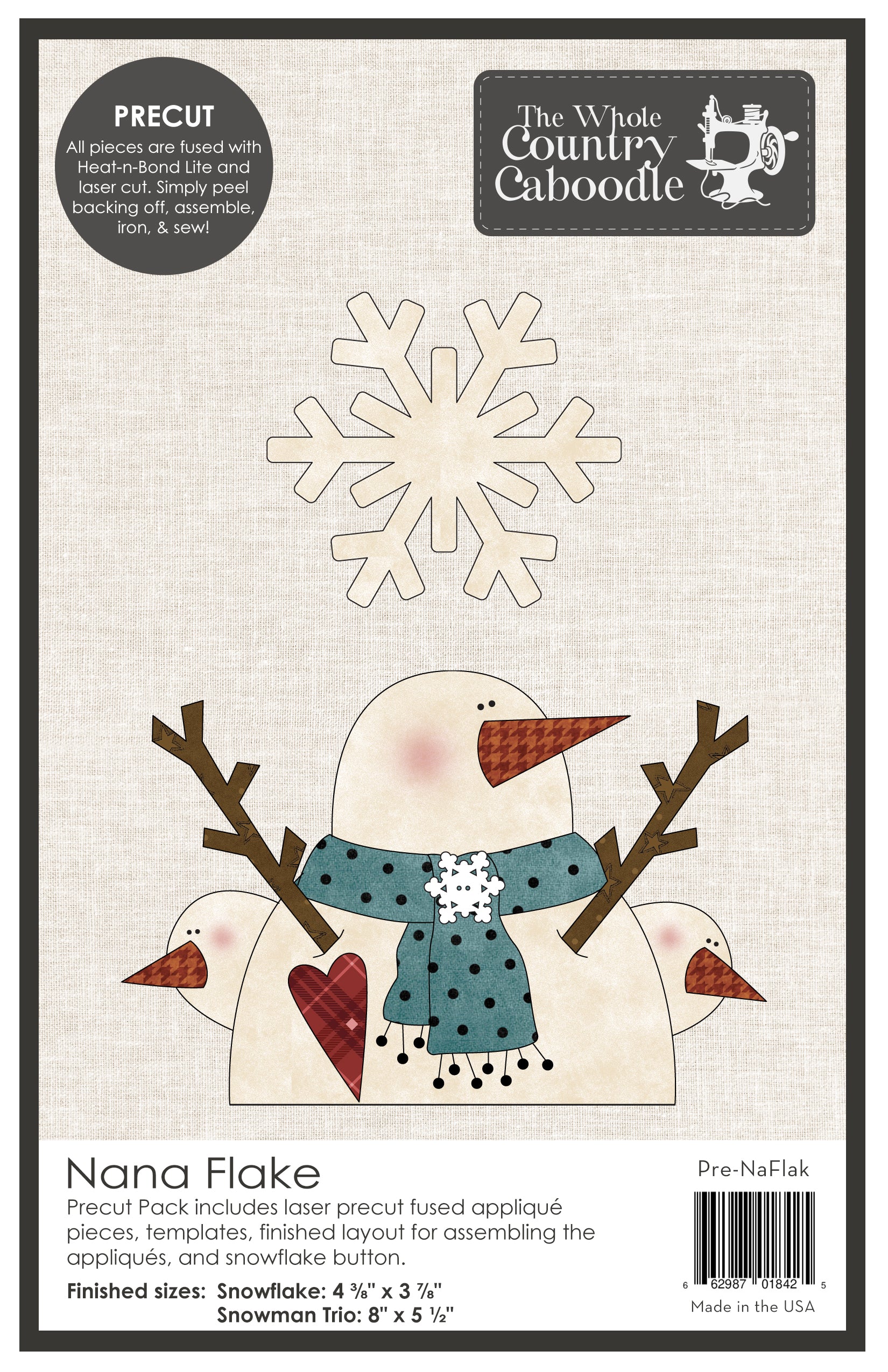 Nana Flake Precut Fused Applique Pack