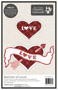 Banner of Love Precut Fused Applique Pack