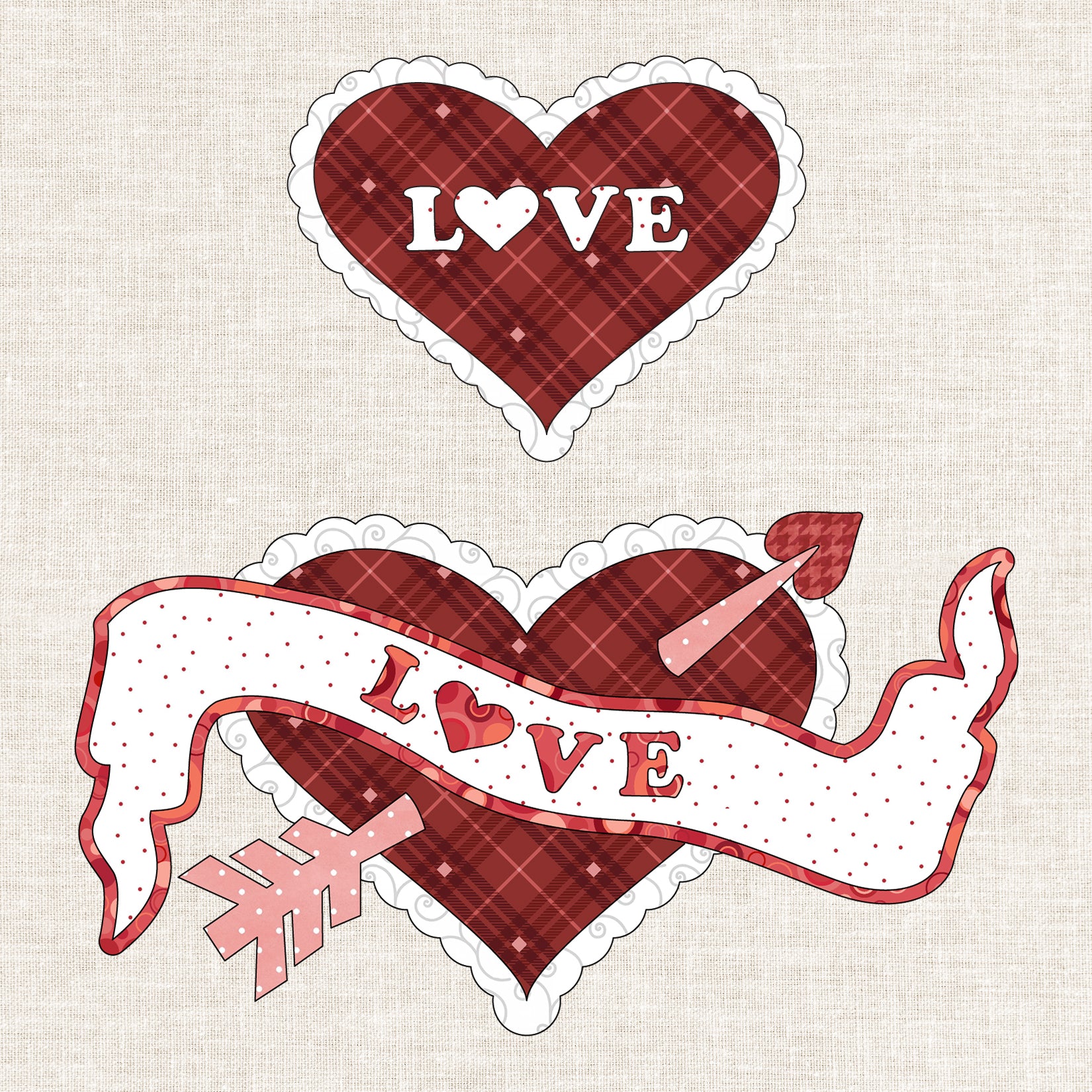 Banner of Love Precut Fused Applique Pack