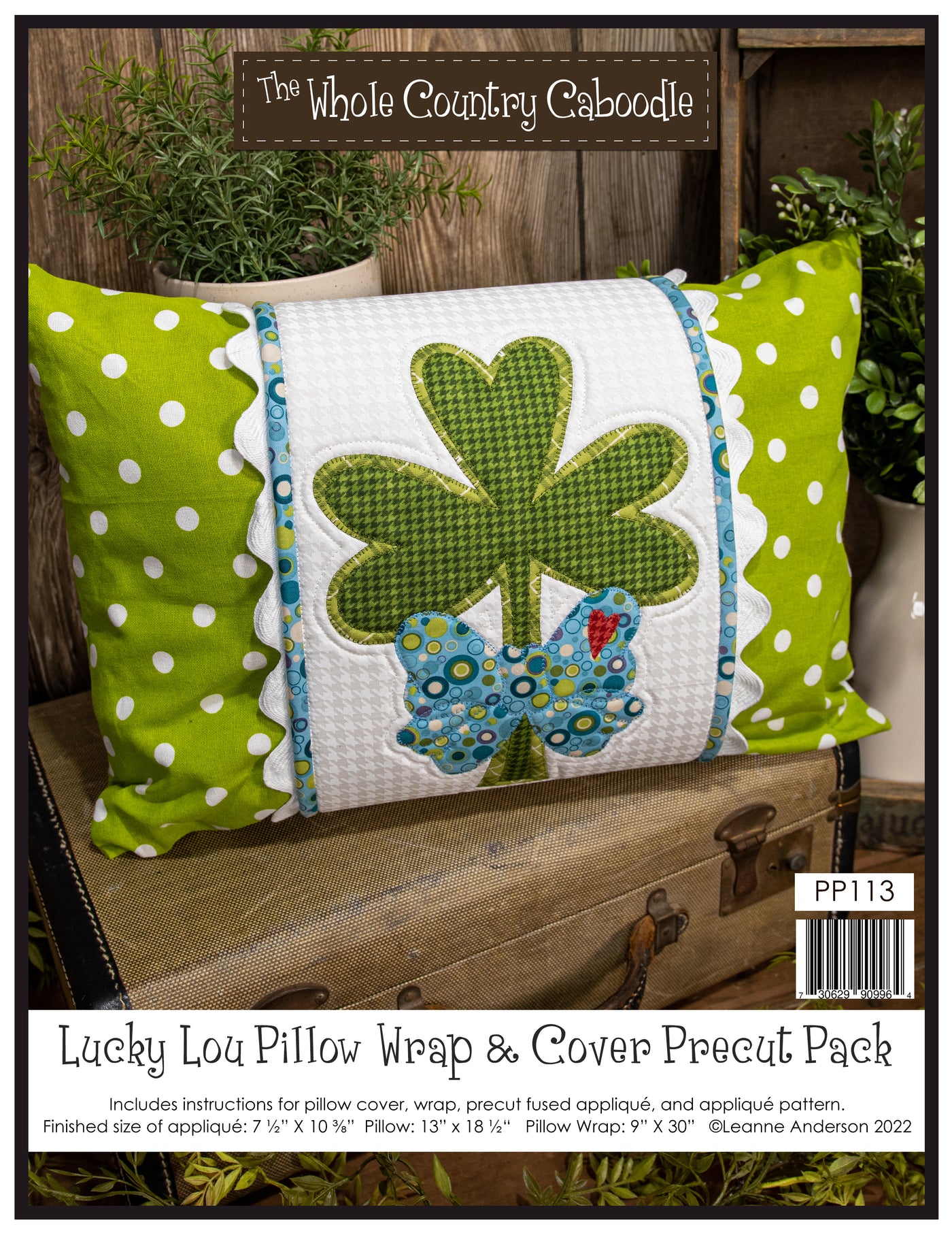 Lucky Lou Pillow Wrap & Cover Pattern