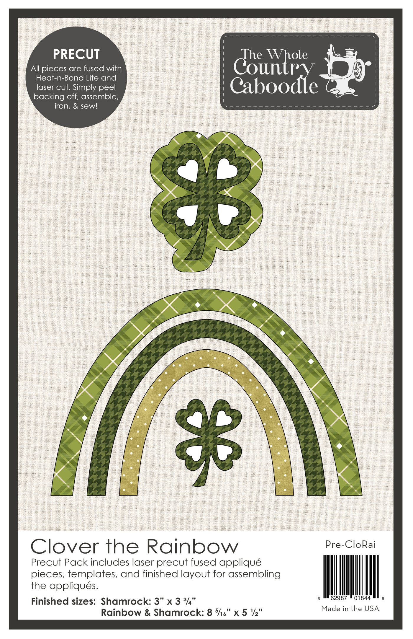 Clover The Rainbow Precut Fused Applique Pack
