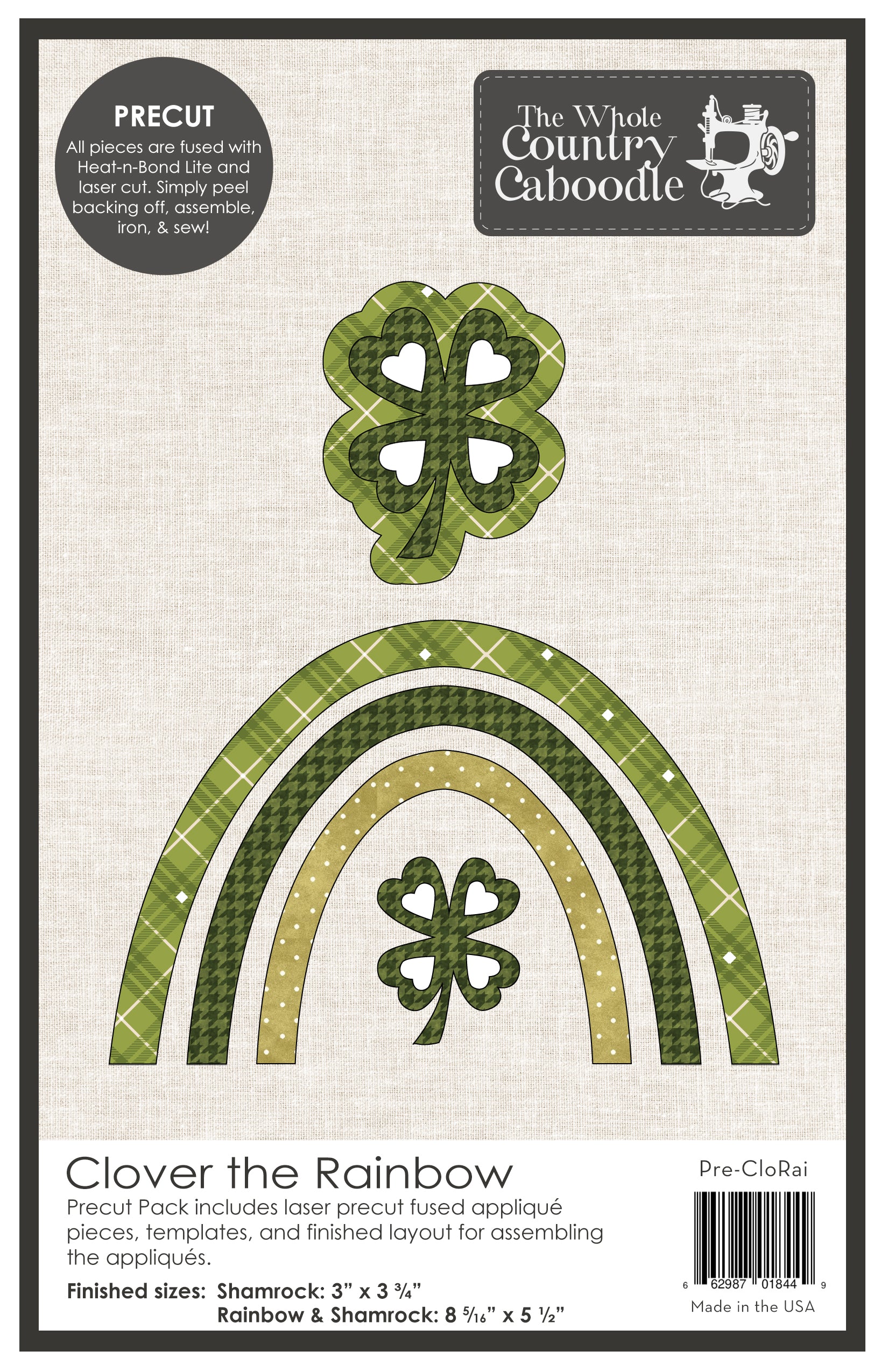 Clover The Rainbow Precut Fused Applique Pack