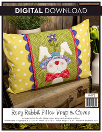 Rory Rabbit Pillow Wrap & Cover Pattern