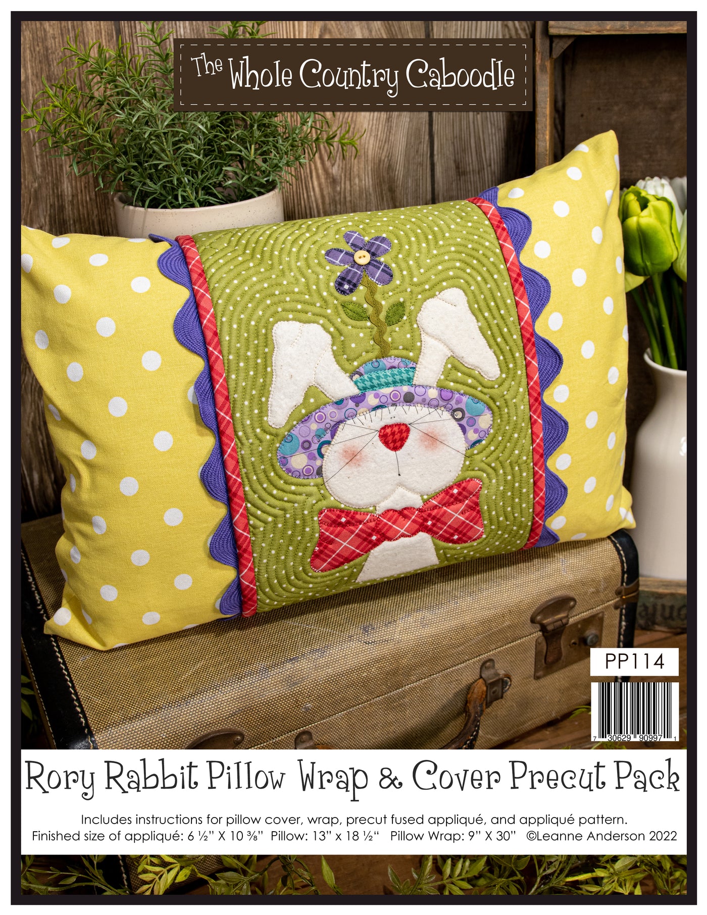 Rory Rabbit Pillow Wrap & Cover Pattern