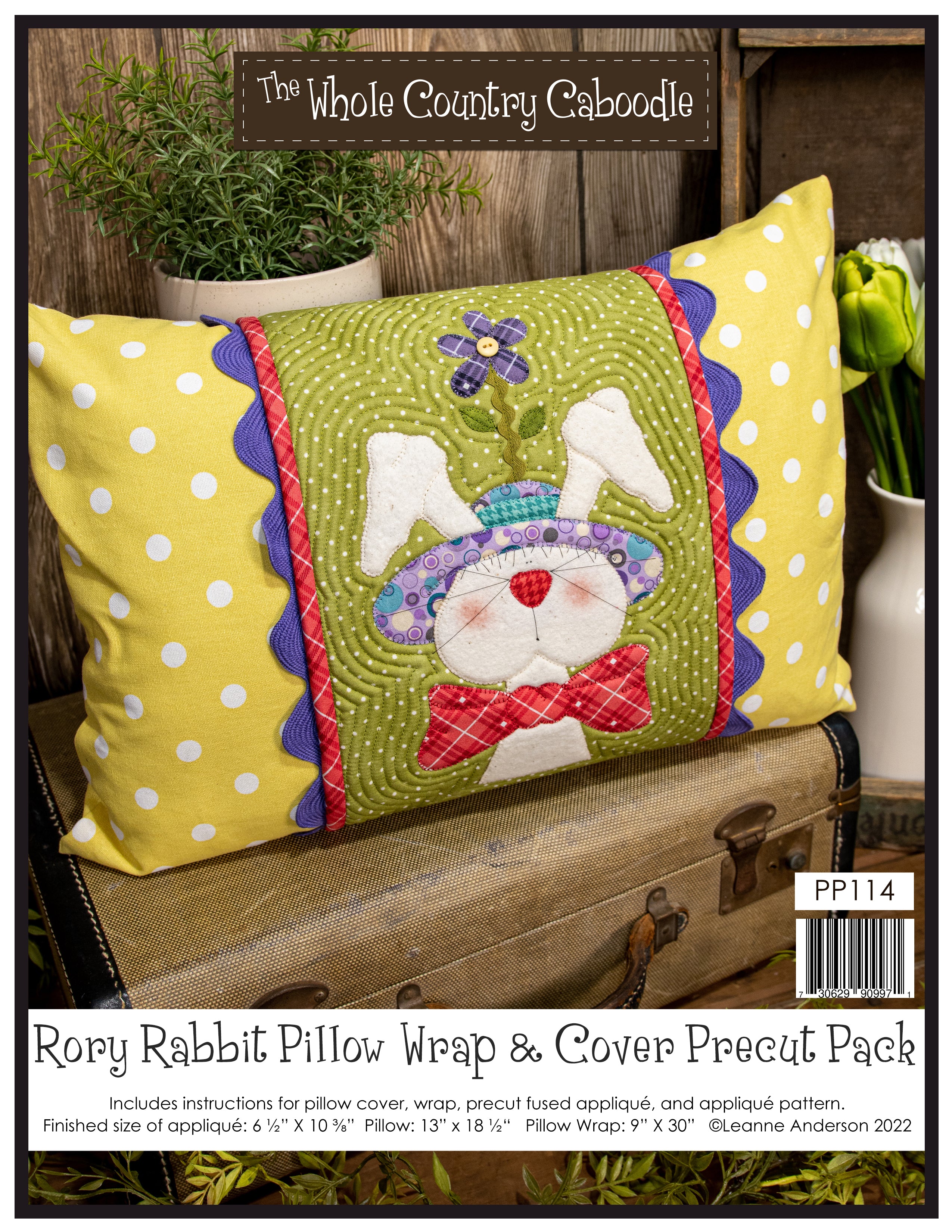 Rory Rabbit Pillow Wrap & Cover Pattern