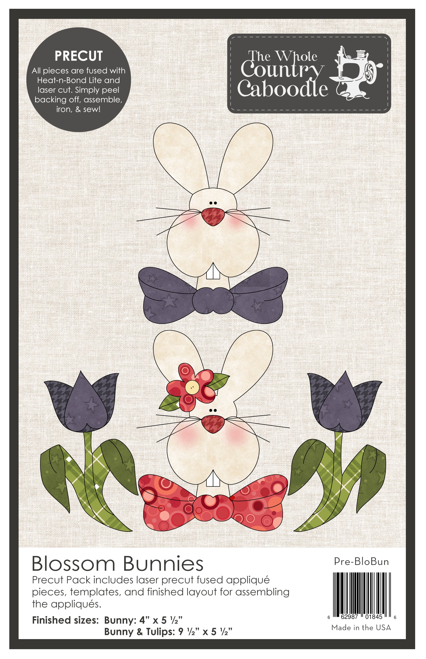 Blossom Bunnies Precut Fused Applique Pack