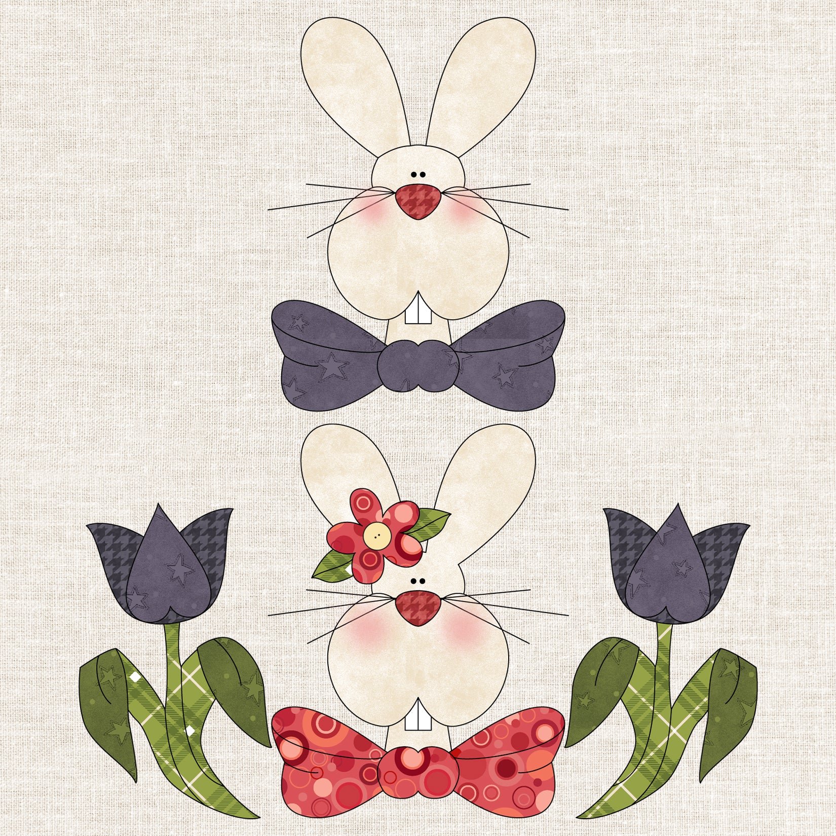 Blossom Bunnies Precut Fused Applique Pack