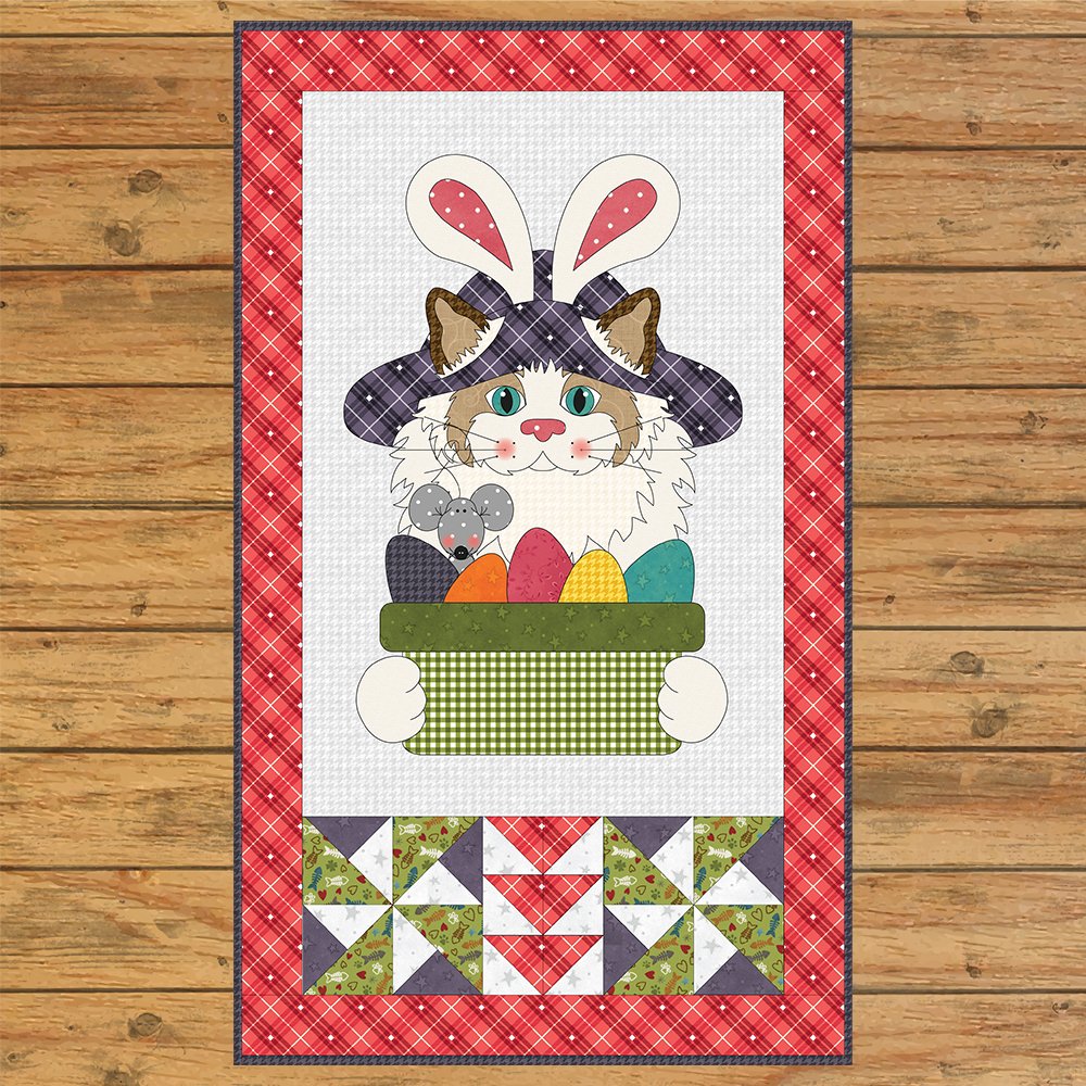 Ragdoll Hat on a Cat Applique Mini Quilt Kit