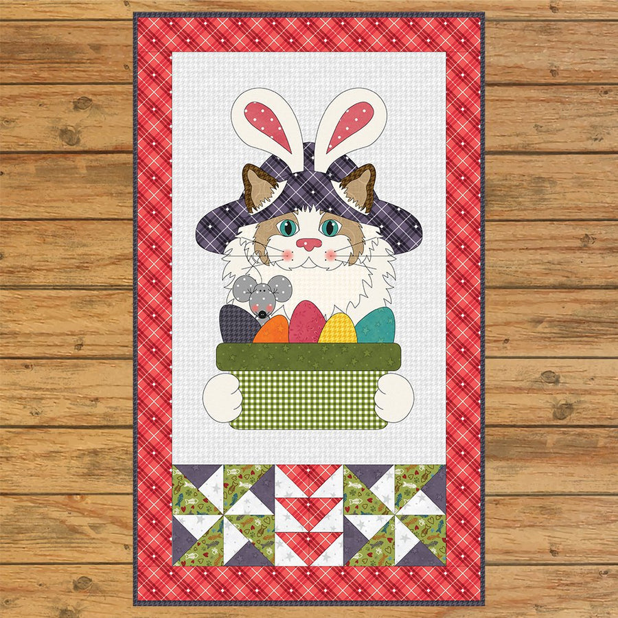 Ragdoll Hat on a Cat Applique Mini Quilt Kit