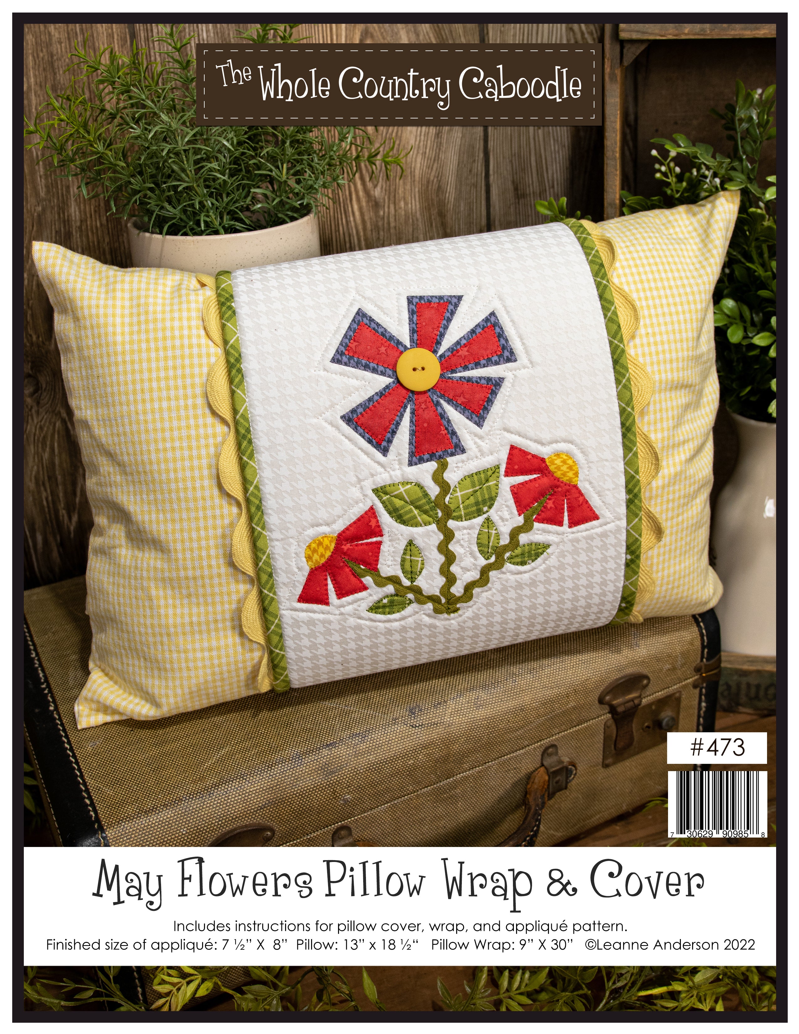 May Flowers Pillow Wrap & Cover Pattern
