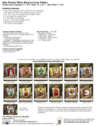 May Flowers Pillow Wrap & Cover Pattern
