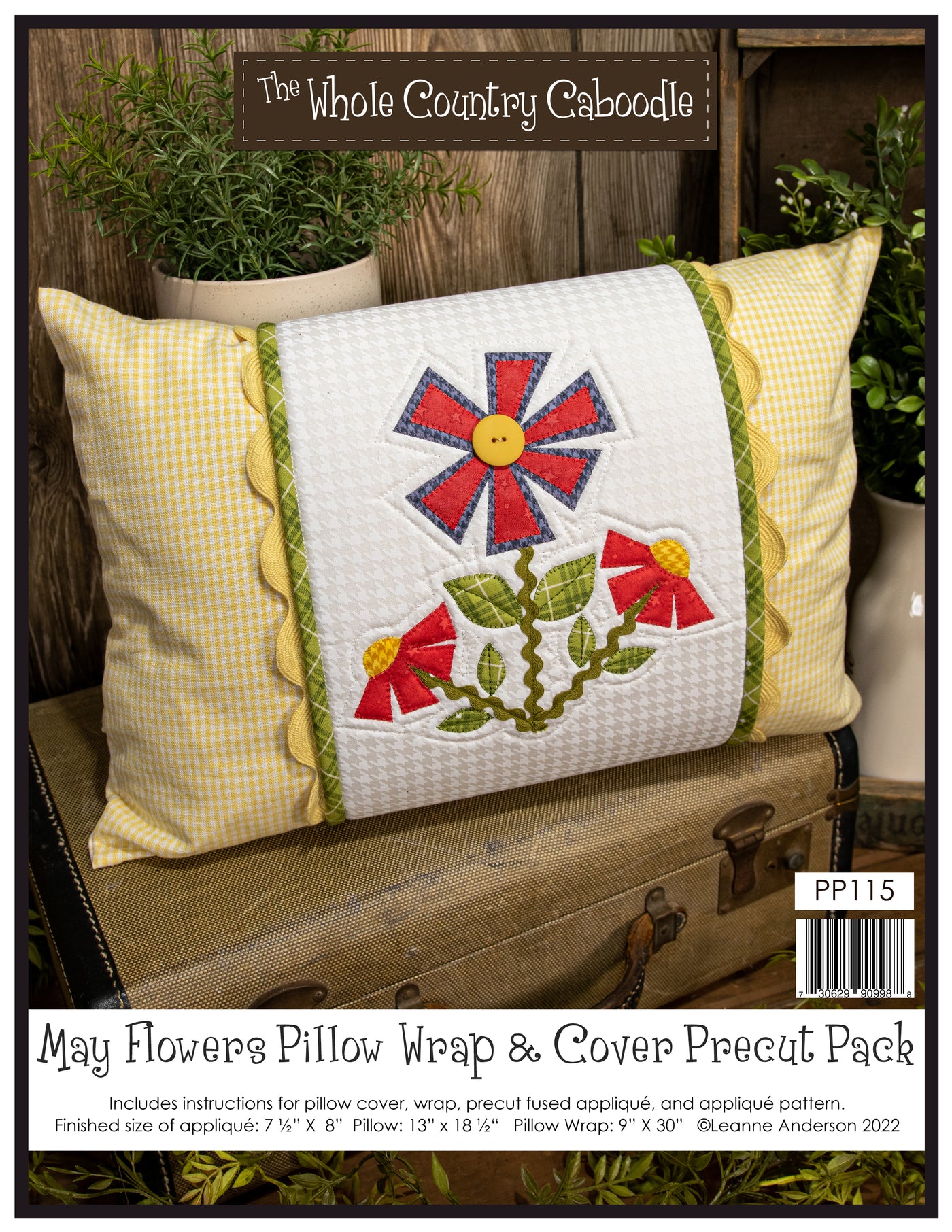 May Flowers Pillow Wrap & Cover Pattern