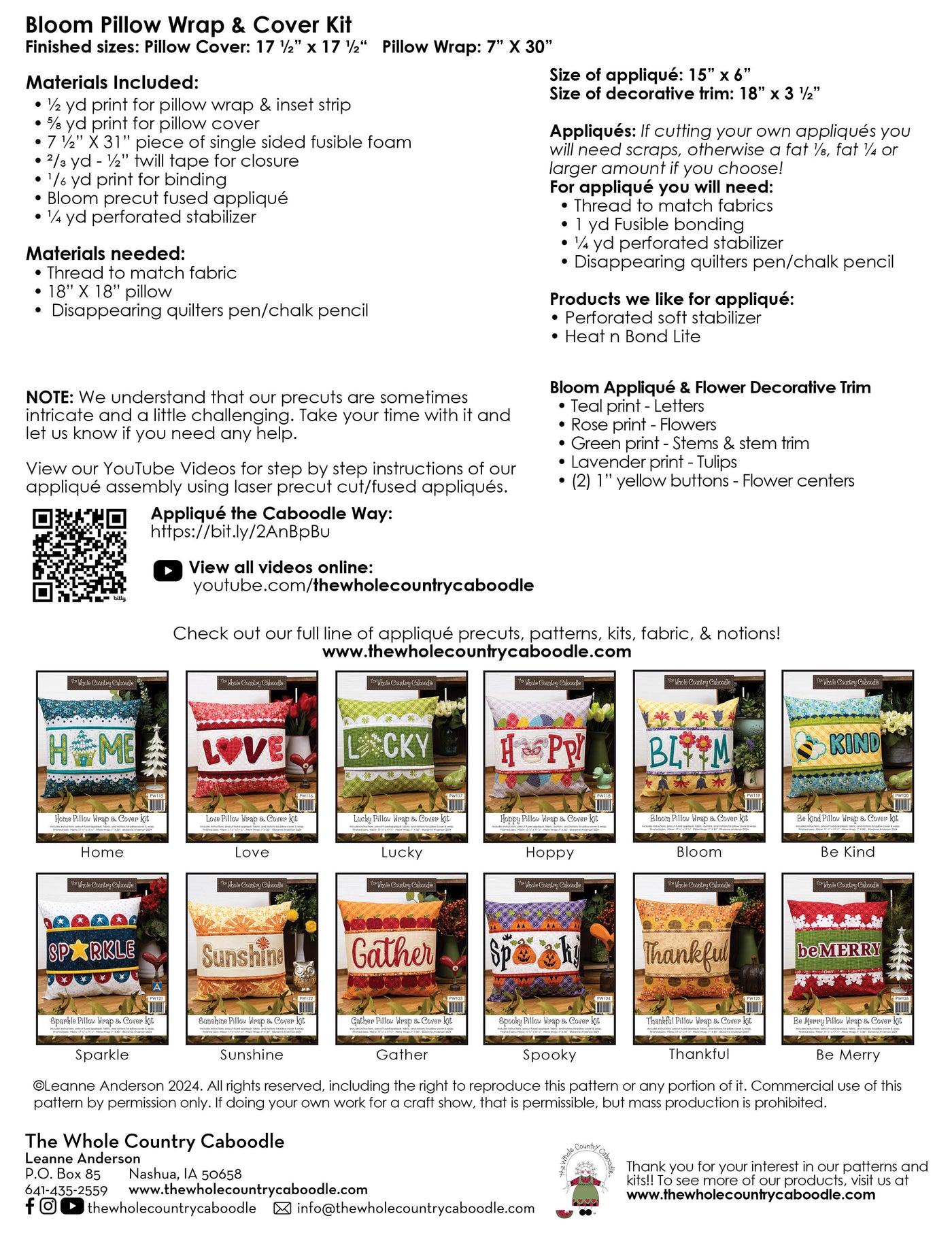 Bloom Pillow Wrap & Cover Kit