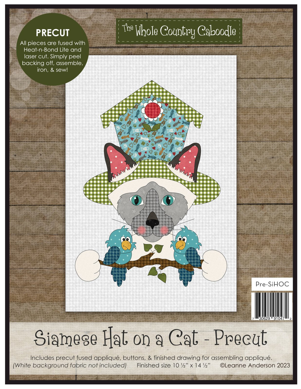 Siamese Hat On A Cat Applique