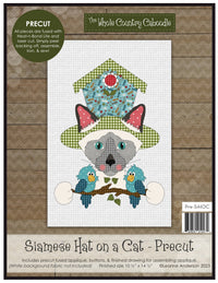 Siamese Hat On A Cat Applique
