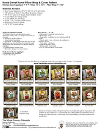 Home Sweet Home Pillow Wrap & Cover Pattern