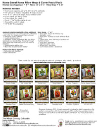 Home Sweet Home Pillow Wrap & Cover Pattern