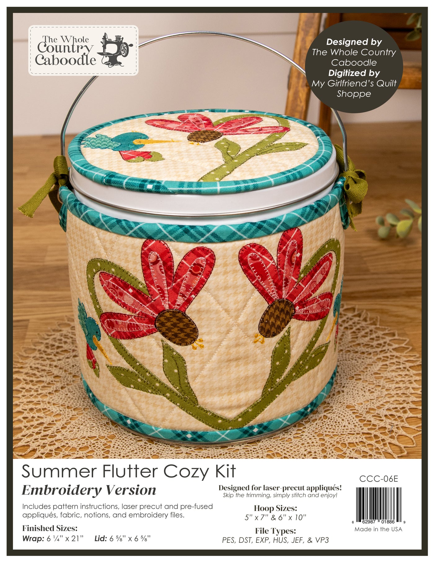 Summer Flutter Cozy Kit - Embroidery