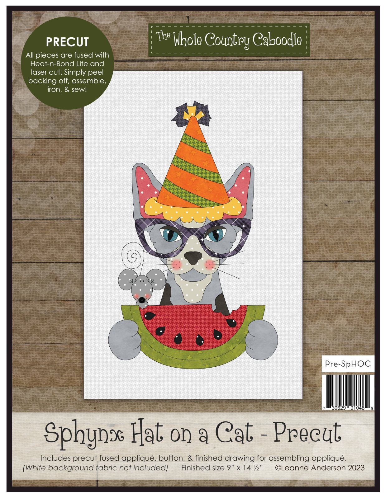 Sphynx Hat On A Cat Applique