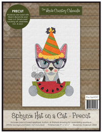 Sphynx Hat On A Cat Applique