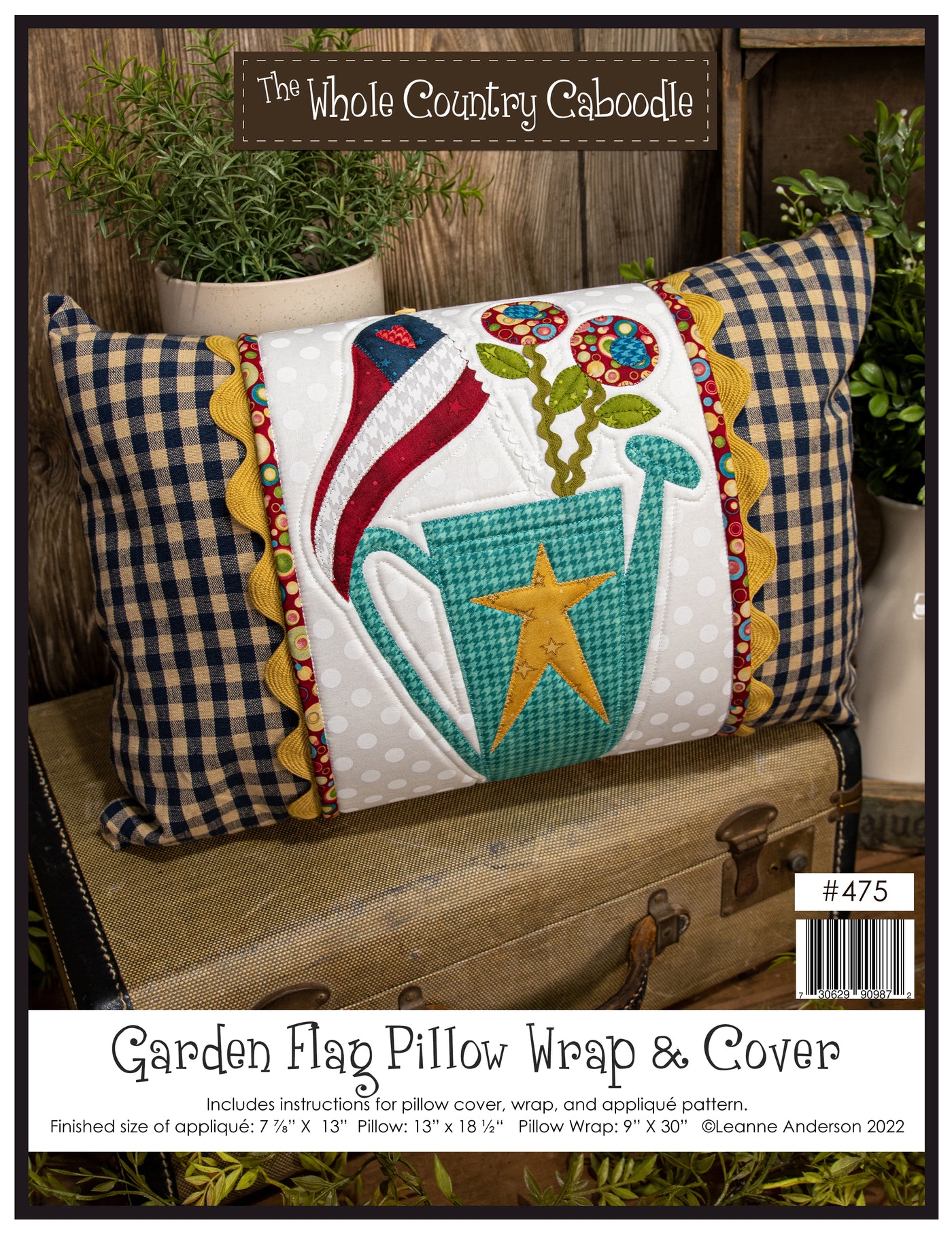 Garden Flag Pillow Wrap & Cover Pattern