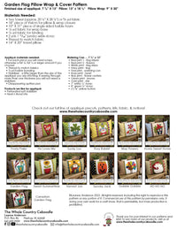 Garden Flag Pillow Wrap & Cover Pattern