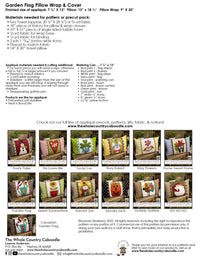 Garden Flag Pillow Wrap & Cover Pattern
