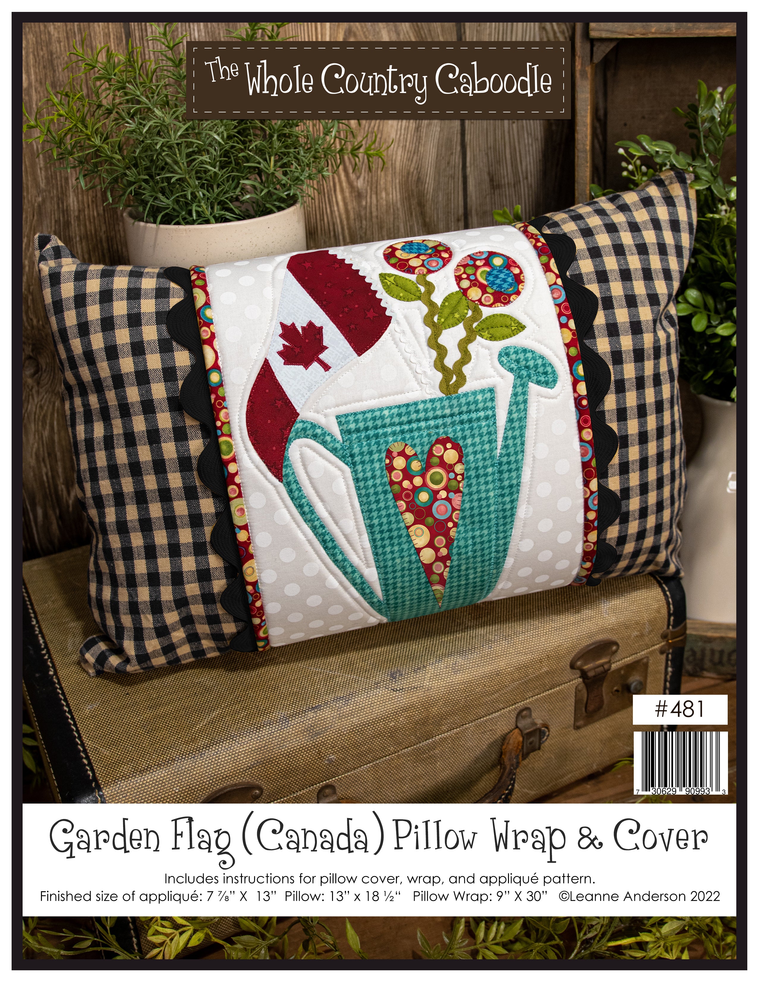 Garden Flag (Canada) Pillow Wrap & Cover Pattern