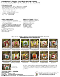 Garden Flag (Canada) Pillow Wrap & Cover Pattern