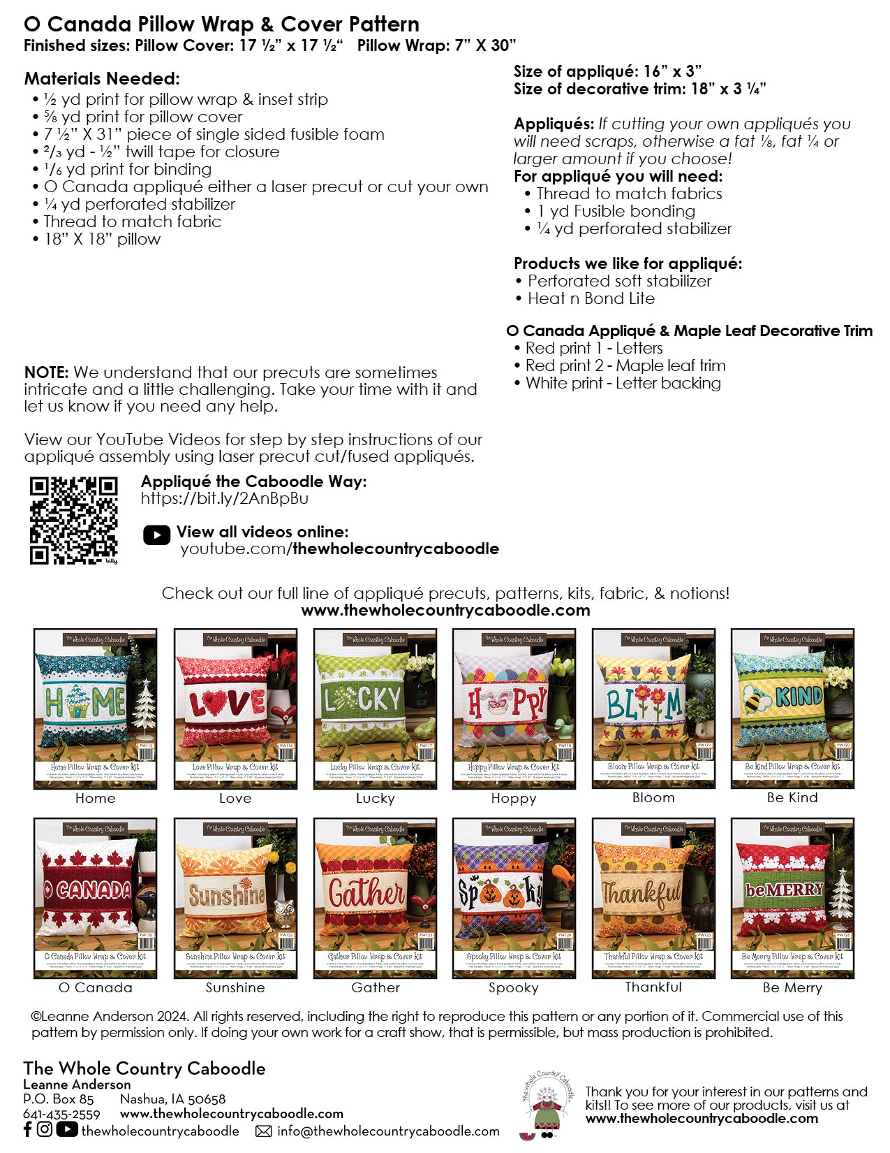 O Canada Pillow Wrap & Cover