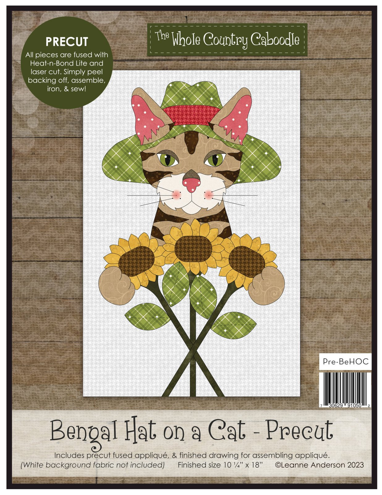 Bengal Hat on a Cat Applique