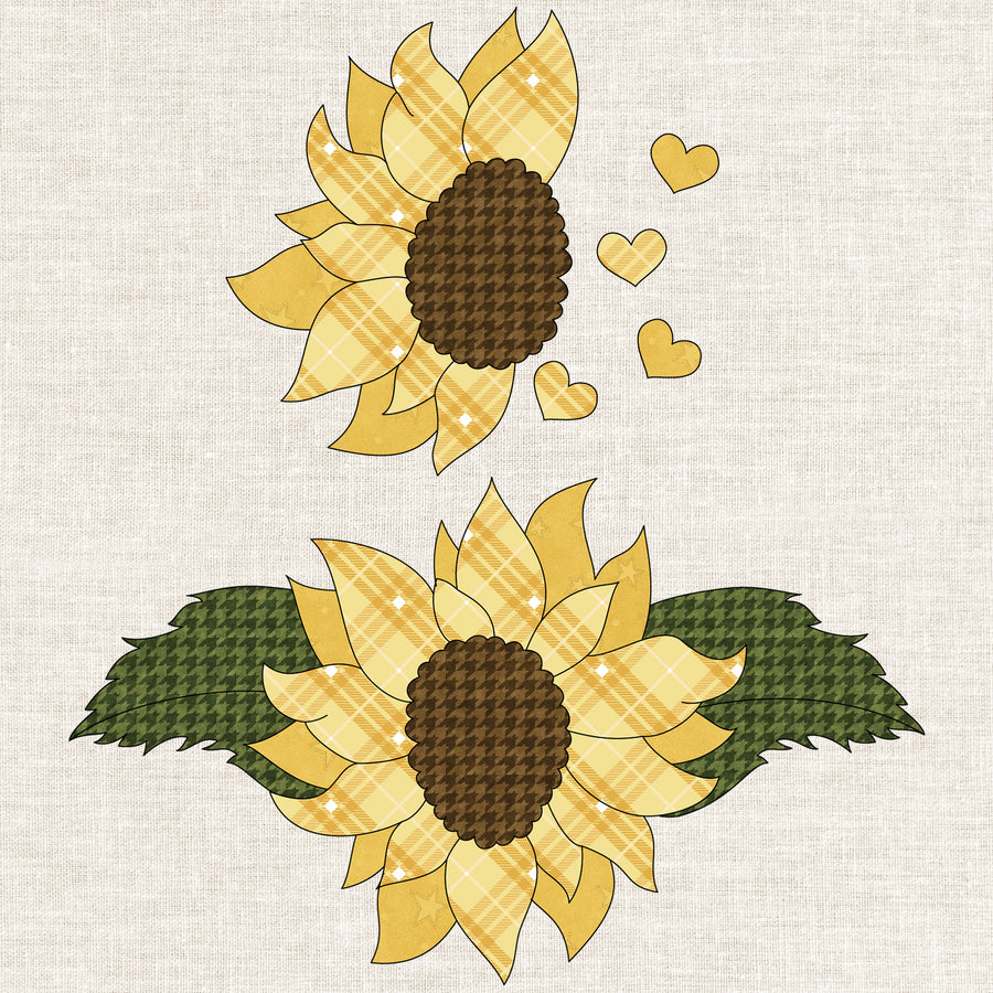 Sunflowers in September Precut Fused Applique Pack