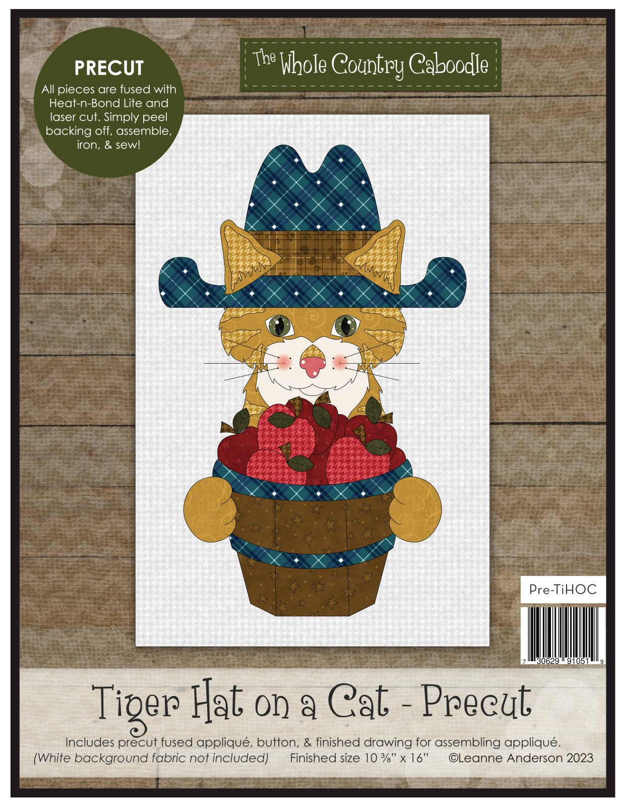 Tiger Hat On A Cat Applique