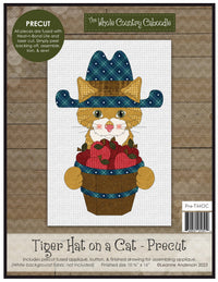 Tiger Hat On A Cat Applique