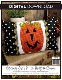Spooky Jack Pillow Wrap & Cover Pattern