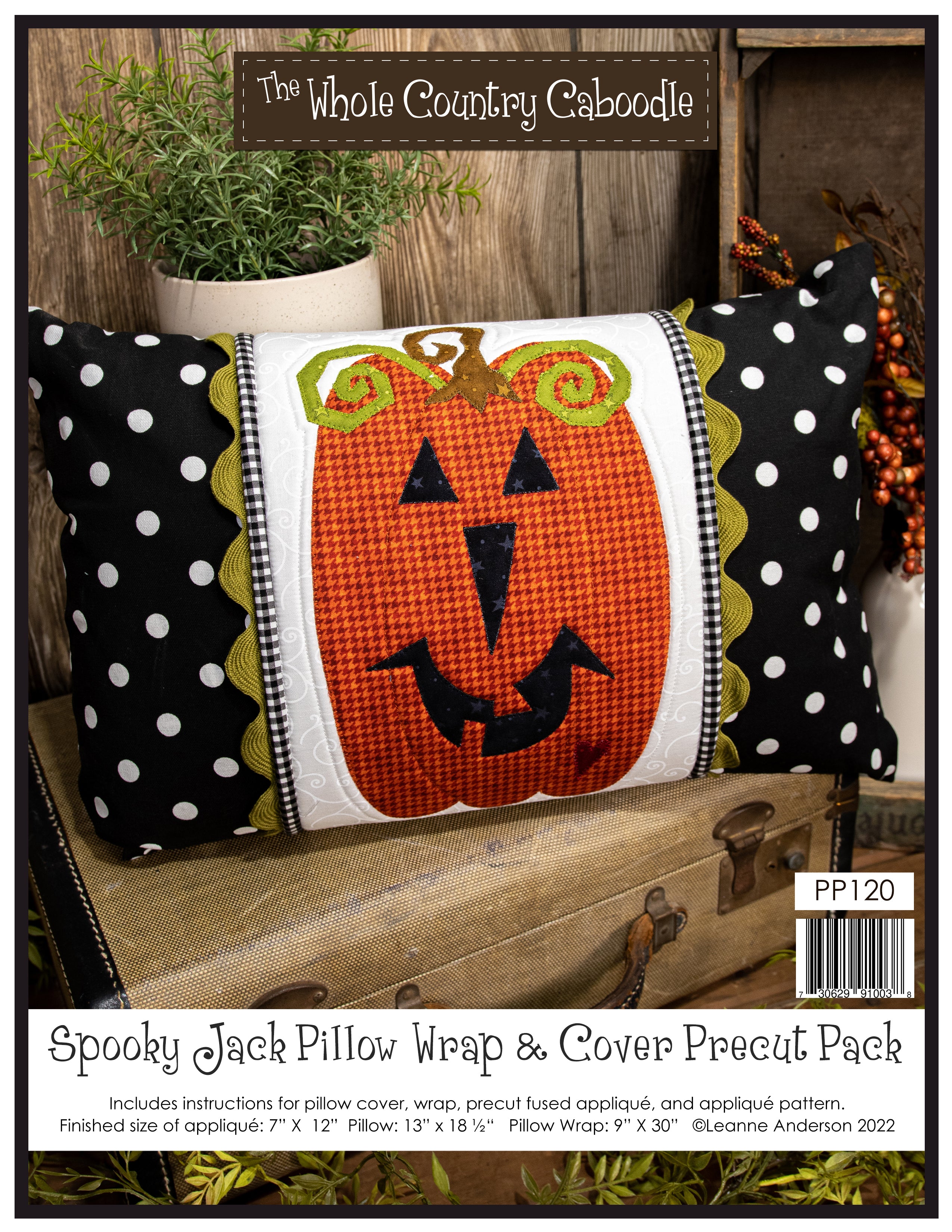 Spooky Jack Pillow Wrap & Cover Pattern