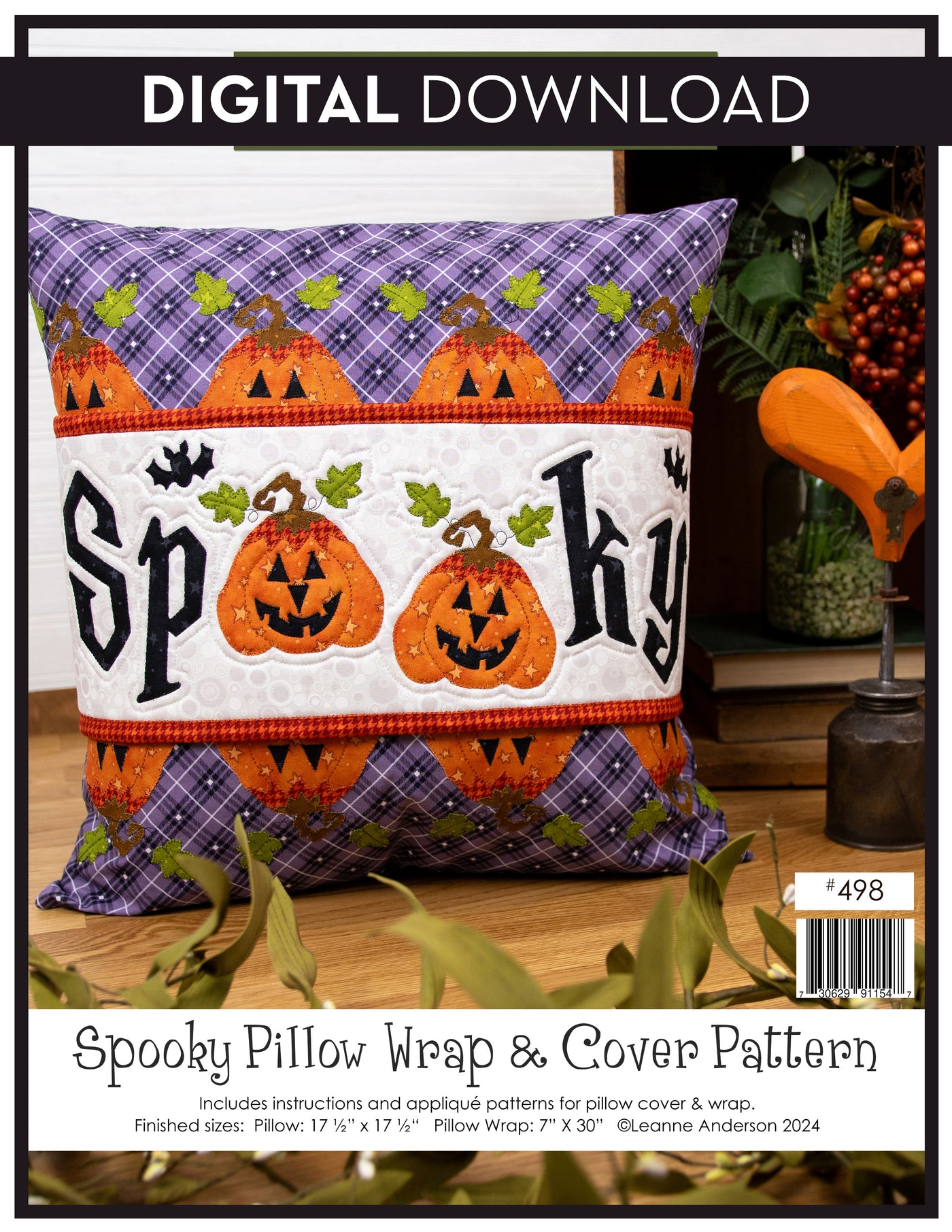 Spooky Pillow Wrap & Cover
