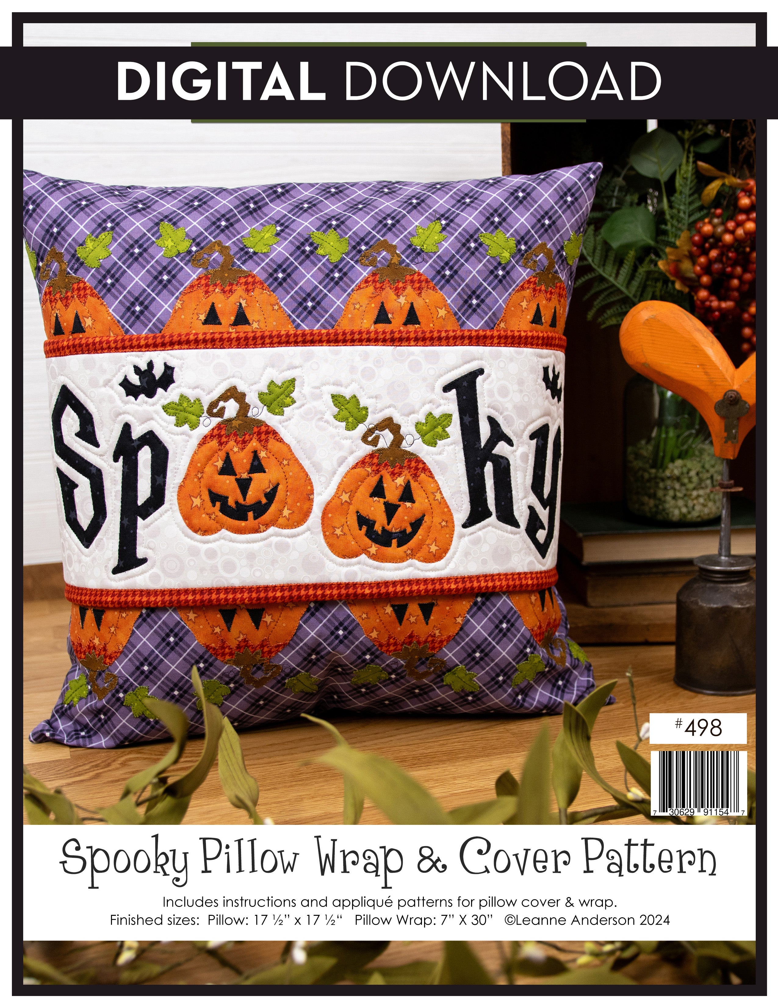Spooky Pillow Wrap & Cover