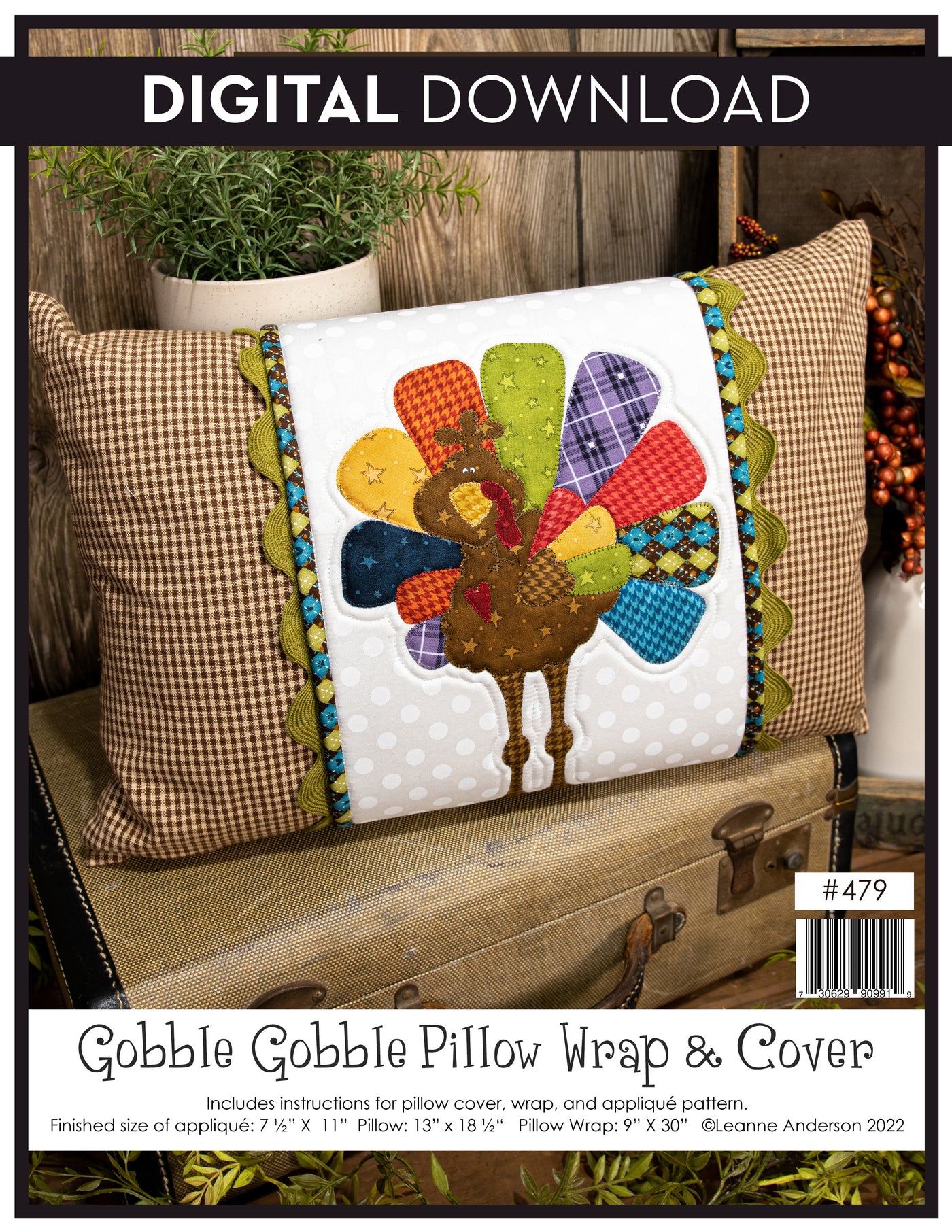 Gobble Gobble Pillow Wrap & Cover Pattern
