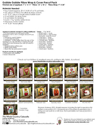 Gobble Gobble Pillow Wrap & Cover Pattern
