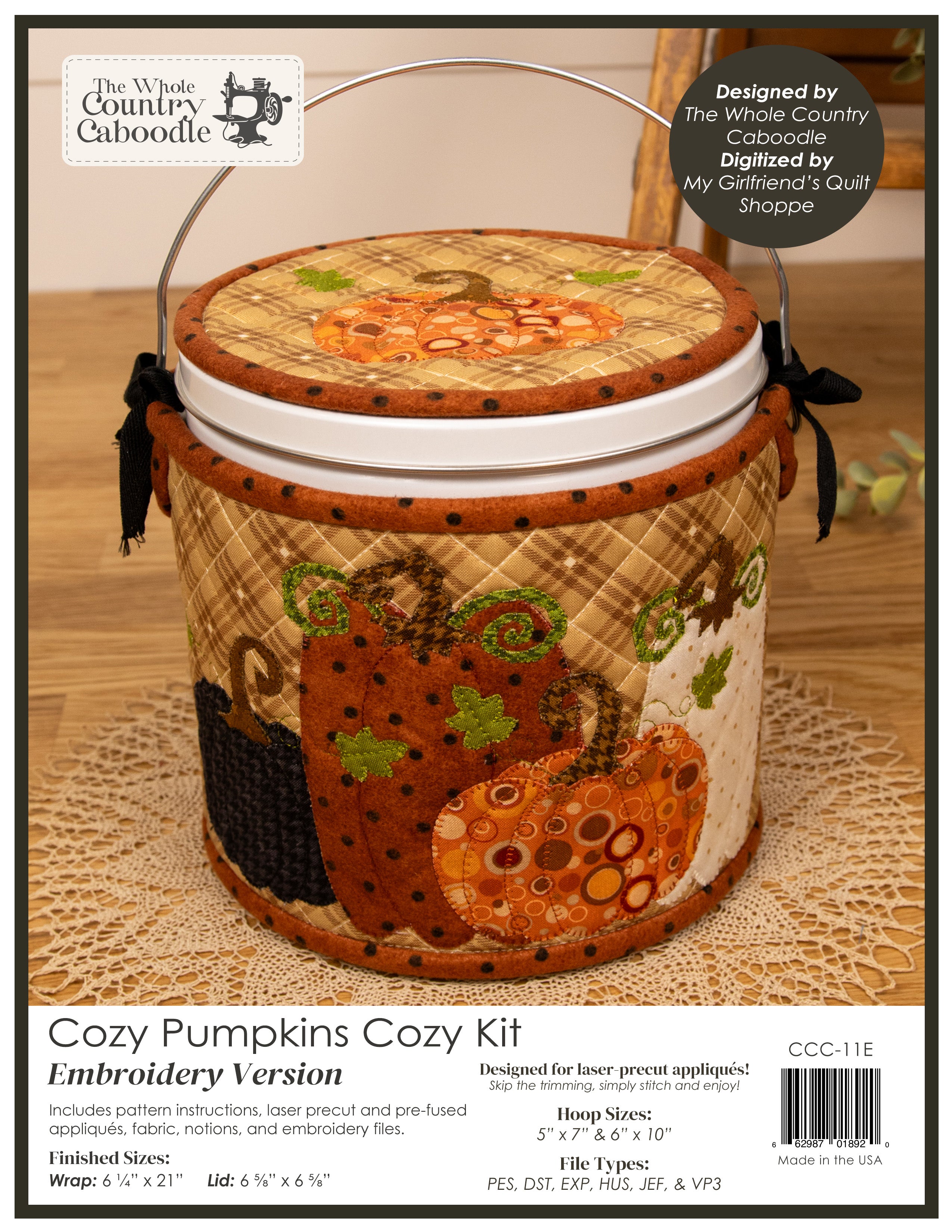 Cozy Pumpkins Cozy Kit - Embroidery