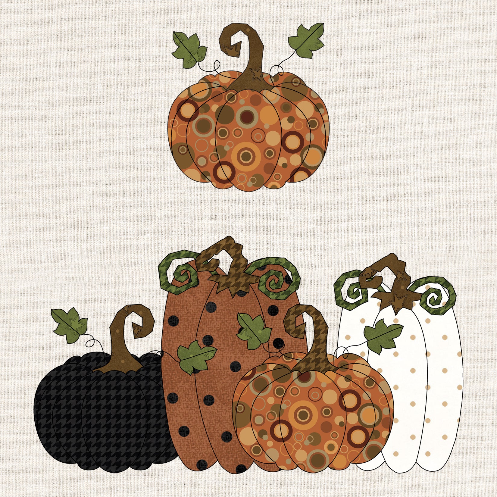 Cozy Pumpkins Precut Fused Applique Pack